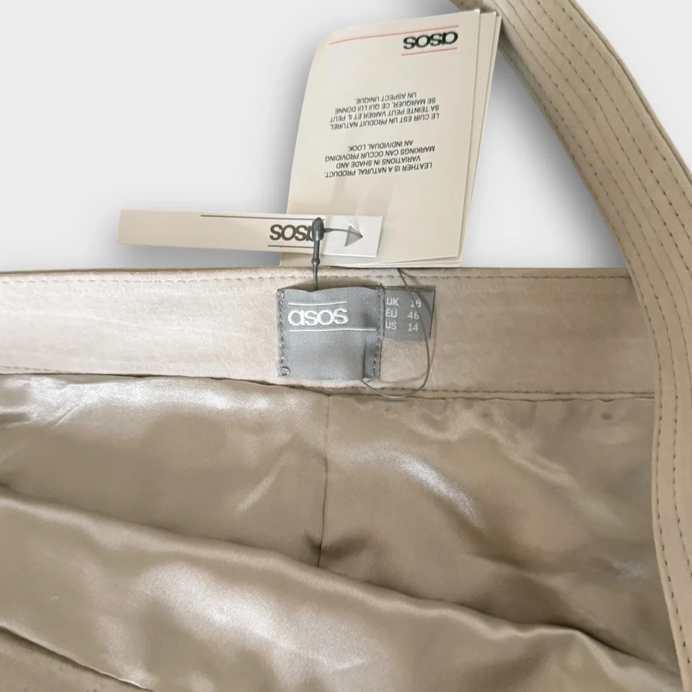 ASOS Premium Suede Midi Skirt – Size 14 (NWT) - Picture 6 of 9